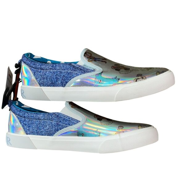 Disney/Pixar Womens Irredescent Silver Slip On Sneakers-Size 10-NWT - Picture 7 of 10